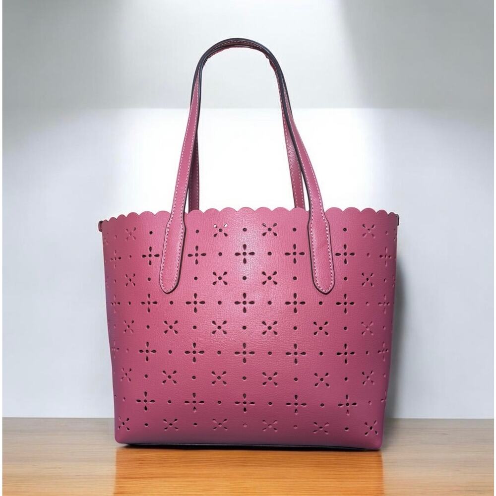 Coach CA199 Laser Cut Mini City Tote Bag - Picture 2 of 10